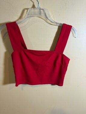 Urban Outfitters Red Crop Tank with Wide Straps